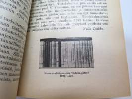 Kansanvalistusseuran Kalenteri 1930, sis. mm. seur. artikkelit / kuvat / mainokset; Singer, Paulig, Paischeff, Nokia, Husqvarna Fama kutomakoneet, Kalenteriosuus