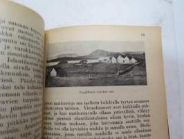 Kansanvalistusseuran Kalenteri 1930 + Tietokalenteri yhteensidottuna, sis. mm. seur. artikkelit / kuvat / mainokset; Singer, Paulig, Paischeff, Nokia, Husqvarna