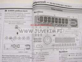 JVC CD Vastaanotin Receiver KD-G612 / KD-G611 / KD-G511 -käyttöohjekirja