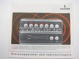 Siemens Stereoapparater och radiomottagare -myyntiesite ruotsiksi