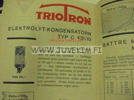 Triotron växelströmsrör -radioputket myyntiesite