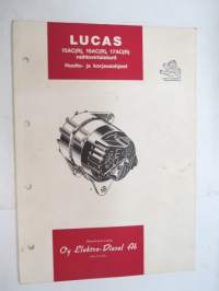 Lucas 15AC(R), 16AC(R), 17AC(R) vaihtovirtalaturit - Huolto- ja korjausohjeet -service instructions