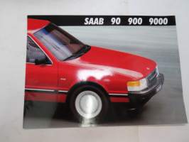 Saab 90, 900, 9000 1986 -myyntiesite / brochure