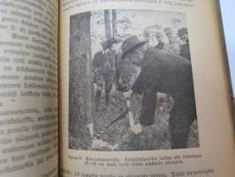 Kansanvalistusseuran Kalenteri 1919, sis. runsaasti mainoksia, artikkeleita, tilastotietoa, rautateitten ja postin kulku, virkamiehistö, puolueet,