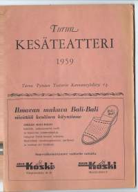 Turun Kesäteatteri 1959 - teatteri käsiohjelma
