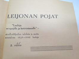 Leijonan pojat - Lauluja sotapojille ja kotirintamalle II - sävellyskilpailun tuloksia ja muita satalven 1939-40 lauluja -songs from the war time