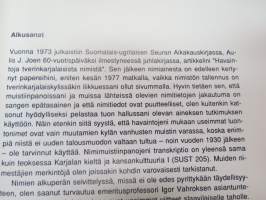 Tverinkarjalaisista nimistä - Suomalais-ugrilaisen seuran toimituksia 209 -carelian names