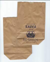 Rio-Santos sekoitus Paahdettua kahvia 1/4 kg,   litistetty käyttämätön kahvipaketti - tuotepakkaus
