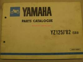 Yamaha YZ125J´82 parts catalog varaosaluettelo