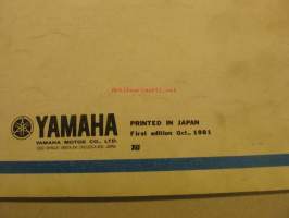 Yamaha YZ125J´82 parts catalog varaosaluettelo