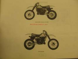 Yamaha YZ490J´82 parts catalogue varaosaluettelo