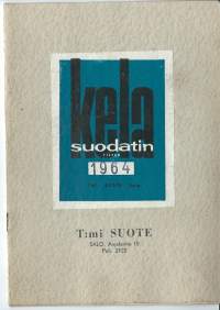 Hela suodatin 1964 tuoteluettelo ja hinnasto - autoihin ja traktoreihin