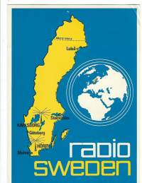 Radio Sweden - Radioamatöörin kuittauskortti  1974 postikortti