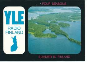 YLE Radio Finland - Radioamatöörin kuittauskortti  kulkematon postikortti