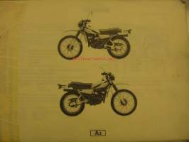 Yamaha DT125MX´80 parts catalogue varaosaluettelo