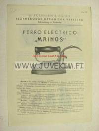 Sampo Ferro Electrico &quot;Mainos&quot; silitysrauta -esite espanjaksi