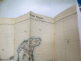Reichskarte - Insel Rügen (Technische Hochschule Stuttgart - Geographisches Institut -natsileimoin) -map of Rügen with nazi-stamp