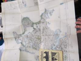 Reichskarte - Insel Rügen (Technische Hochschule Stuttgart - Geographisches Institut -natsileimoin) -map of Rügen with nazi-stamp