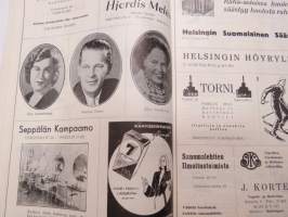 Helsingin Kansanteatteri - Työväenteatteri (Ylioppilastalo) Näytäntökausi 1938-1939 - &quot;Neljä naista&quot;, pääosissa Vappu Elo, Einen Laine, Elsa Turakainen,