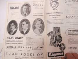 Helsingin Kansanteatteri - Työväenteatteri (Ylioppilastalo) Näytäntökausi 1938-1939 - &quot;Neljä naista&quot;, pääosissa Vappu Elo, Einen Laine, Elsa Turakainen,