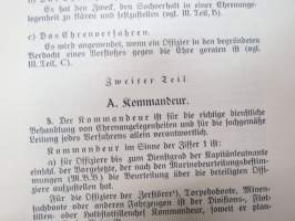 Wahrung der Ehre - Der Oberbefelshaber der Kriegsmarine MPA. 2300 - Saksalaisen merisotilaan koulutukseen liittynyt saksalaista sotilaskunniaa käsittelevä teos?