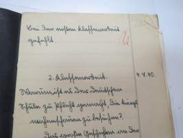 Saksalaisen koulupojan muistivihko vv. 1940-41 -german schoolboy´s notebook