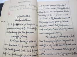 Saksalaisen koulupojan muistivihko vv. 1940-41 -german schoolboy´s notebook