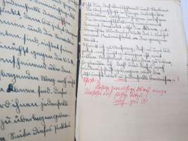 Saksalaisen koulupojan muistivihko vv. 1940-41 -german schoolboy´s notebook