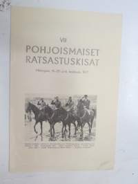 VIII Pohjoismaiset ratsastuskisat Helsingissä 16-20 p:nä kesäkuuta 1937 -käsiohjelma / riding competition program