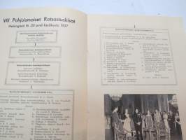 VIII Pohjoismaiset ratsastuskisat Helsingissä 16-20 p:nä kesäkuuta 1937 -käsiohjelma / riding competition program