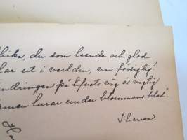 Poesie - Anna Natt och Dag ca. 1891 - svenska flickans album, skriftliga minnesord skrivna av vänner (+ två rittningar) -ruotsalaisen tytön albumi, jossa