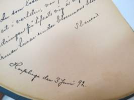 Poesie - Anna Natt och Dag ca. 1891 - svenska flickans album, skriftliga minnesord skrivna av vänner (+ två rittningar) -ruotsalaisen tytön albumi, jossa