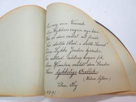 Poesie - Anna Natt och Dag ca. 1891 - svenska flickans album, skriftliga minnesord skrivna av vänner (+ två rittningar) -ruotsalaisen tytön albumi, jossa