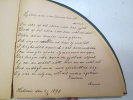 Poesie - Anna Natt och Dag ca. 1891 - svenska flickans album, skriftliga minnesord skrivna av vänner (+ två rittningar) -ruotsalaisen tytön albumi, jossa