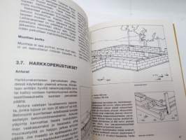 Perustus- ja betonityöt -groundwork and concrete laying in house construction