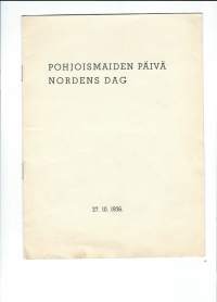 Pohjoismainen päivä / Nordens dag 27.10.1936 kansalaisjuhla Helsingissä - Ruotsin kuningas Kustaa V, tasavallan presidentti P E Svinhuvud, Tanskan ja Islannin
