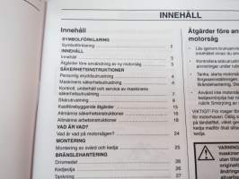 Jonsered CS 2141, CS 2145, CS 2150 motorsåg (moottorisaha) -käyttöohjekirja ruotsiksi / chain saw operator´s manual in swedish