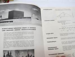 Minerit aaltokattolevy -esittelee tuotteen, käyttökohteet, tekniset ominaisuudet, työtavat, työkalut ja tarvikkeet -myyntiesite -brochure