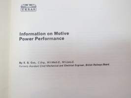 Information on Motive Power Performance - United Kingdom Railway Advisory Service (UKRAS) -brittiläisen rautatievetokaluston suorituskyvyn tilastointia ym.