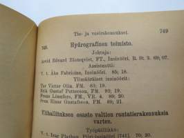 Suomen Valtiokalenteri 1922, sisältää kaiken tarpeellisen ja tarpeettoman tiedon Suomen valtion asioista ja virkamiehistä, esimerkiksi karttapaperin