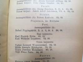 Suomen Valtiokalenteri 1922, sisältää kaiken tarpeellisen ja tarpeettoman tiedon Suomen valtion asioista ja virkamiehistä, esimerkiksi karttapaperin