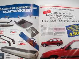 Aja Hyvin 1995 nr 1 -Peugeot autoilun erikoislehti -asiakaslehti / customer magazine