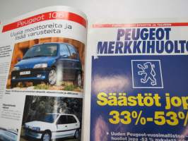 Aja Hyvin 1994 nr 3 -Peugeot autoilun erikoislehti -asiakaslehti / customer magazine