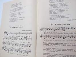 Laulu-Matti -yhteislaulukirja laulujen nimet näkyvät kohteen kuvissa / song book