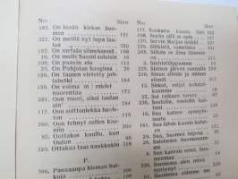 Laulu-Matti -yhteislaulukirja laulujen nimet näkyvät kohteen kuvissa / song book