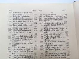 Laulu-Matti -yhteislaulukirja laulujen nimet näkyvät kohteen kuvissa / song book