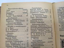 Kansanvalistusseuran Kalenteri 1923, sis. mm. seur. artikkelit / kuvat / mainokset; Sokerijuurikasviljelyn mainos, Forssan Osakeyhtiö, Lacta &amp; Milka separaattorit,