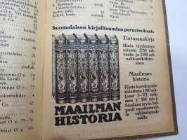 Kansanvalistusseuran Kalenteri 1923, sis. mm. seur. artikkelit / kuvat / mainokset; Sokerijuurikasviljelyn mainos, Forssan Osakeyhtiö, Lacta &amp; Milka separaattorit,