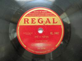 Regal RL. 1447 (Columbia) Copendranarayan - Instrumental flute -savikiekkoäänilevy -78 rpm record