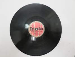 Triola T 4223 Veikko Tuomi - Mustalaisviulu / Silmät ikkunassa -savikiekkoäänilevy, 78 rpm record